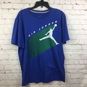 Air Jordan SS Blue Graphic T-Shirt Jumpman Lg G1
